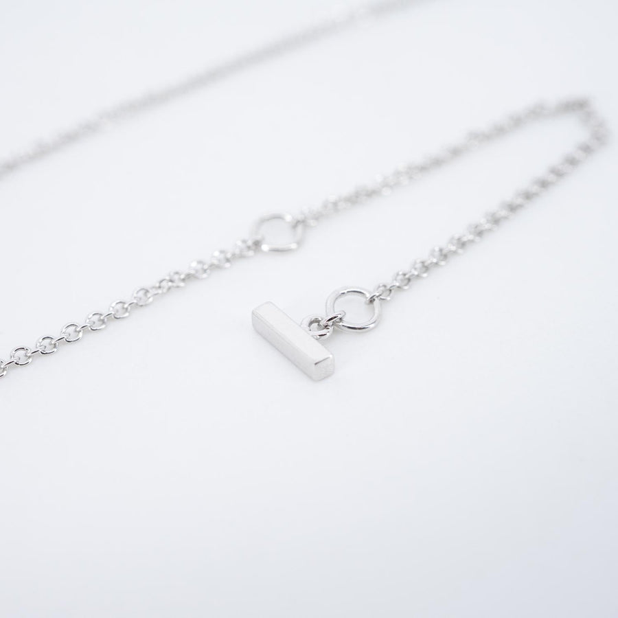 สร้อยและจี้ Tiffany & Co. Tiffany T Smile Pendant with Diamonds 18K White Gold Size 40-45cm.# (Used) #vrti 0891