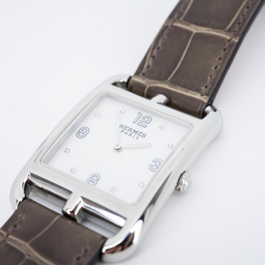 นาฬิกา Hermes Cape Cod watch, Large model, Stainless Steel Size 37mm.# (Used) #vrhe 0901