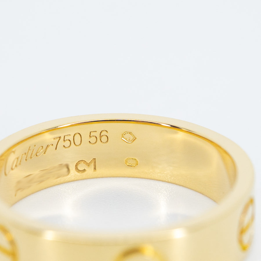 แหวน Cartier Love Ring 18K Yellow Gold Size 56# (Used) #vrcar 7185