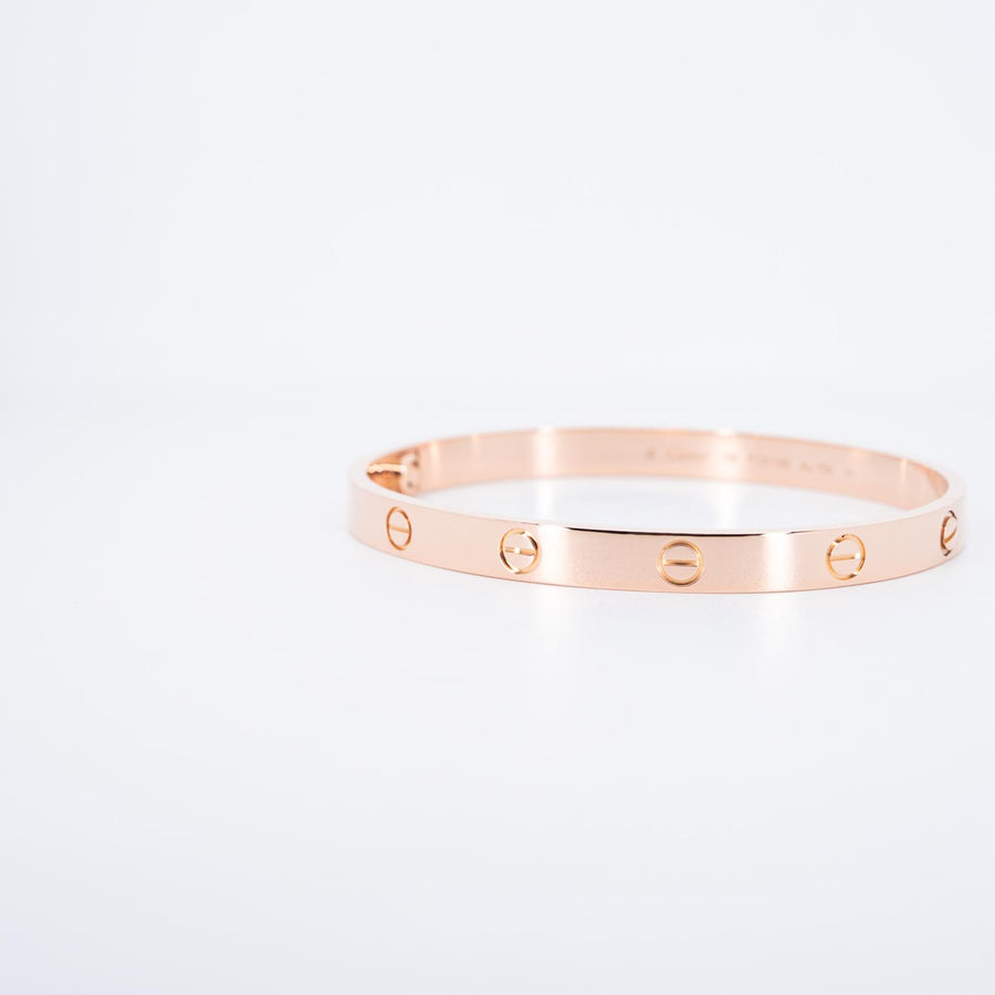 กำไลข้อมือ Cartier Love Bracelet 18K Rose Gold Size 19# (Used) #vrcab 7282