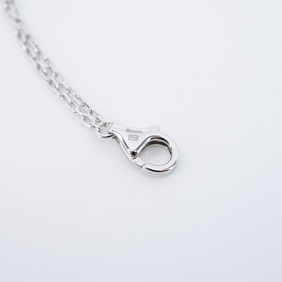 สร้อยและจี้ Cartier Love necklace, 2 Diamonds 18K White Gold Size 39-42cm.# (Used) #vrcanl 7223