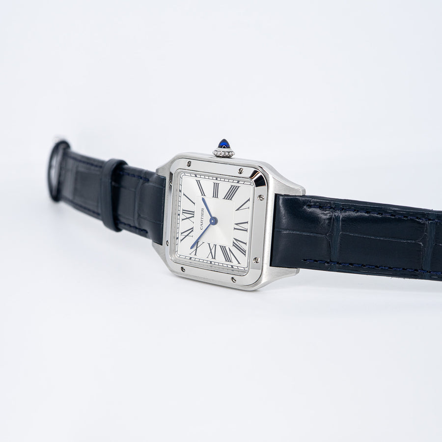 นาฬิกา Cartier Santos-Dumont watch, large model, high autonomy quartz movement Stainless Steel Size L# (Used) #vrcaw 7228