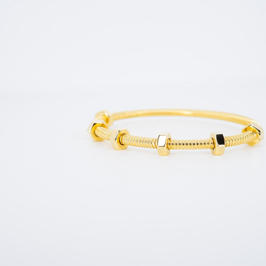 กำไลข้อมือ Cartier Ecrou De Cartier Bracelet 18K Yellow Gold Size 15# (Used) #vrcab 7593