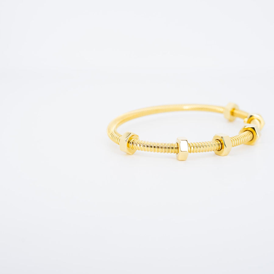 กำไลข้อมือ Cartier Ecrou De Cartier Bracelet 18K Yellow Gold Size 15# (Used) #vrcab 7593