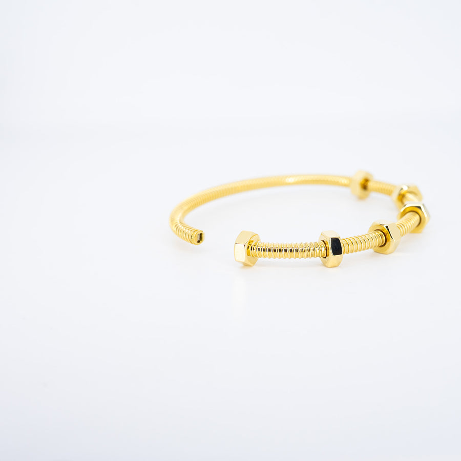 กำไลข้อมือ Cartier Ecrou De Cartier Bracelet 18K Yellow Gold Size 15# (Used) #vrcab 7593
