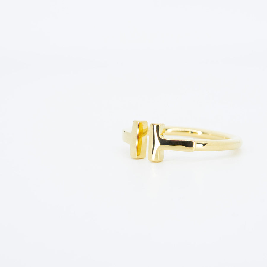 แหวน Tiffany & Co. Tiffany T Wire Ring 18K Yellow Gold Size 49# (Used) #vrti 0911