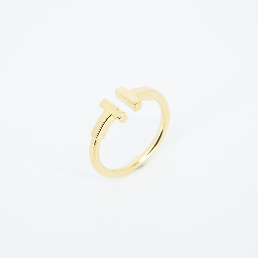 แหวน Tiffany & Co. Tiffany T Wire Ring 18K Yellow Gold Size 49# (Used) #vrti 0911