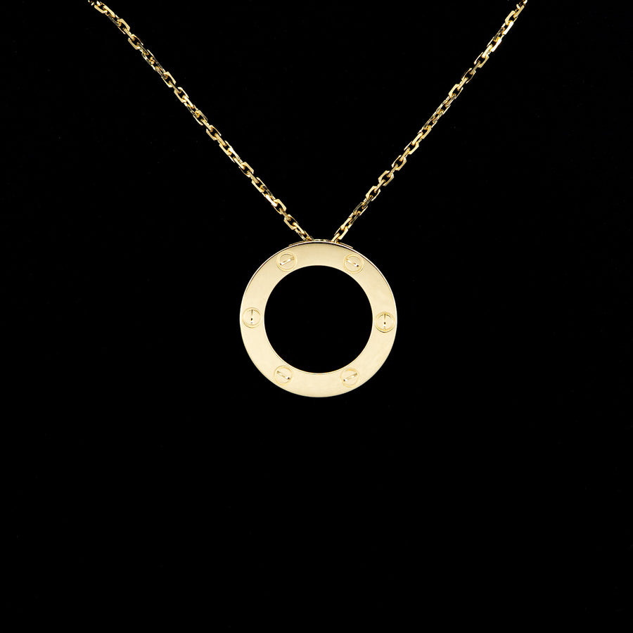 สร้อยและจี้ Cartier Love Necklace 18K Yellow Gold Size 41cm.# (Used) #vrcanl 7232