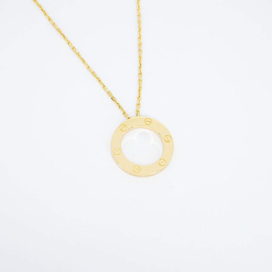 สร้อยและจี้ Cartier Love Necklace 18K Yellow Gold Size 41cm.# (Used) #vrcanl 7232