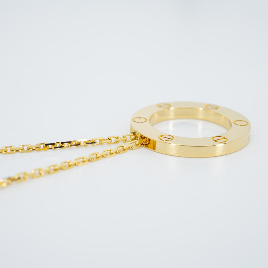 สร้อยและจี้ Cartier Love Necklace 18K Yellow Gold Size 41cm.# (Used) #vrcanl 7232