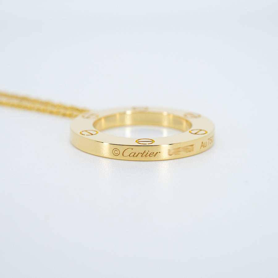 สร้อยและจี้ Cartier Love Necklace 18K Yellow Gold Size 41cm.# (Used) #vrcanl 7232