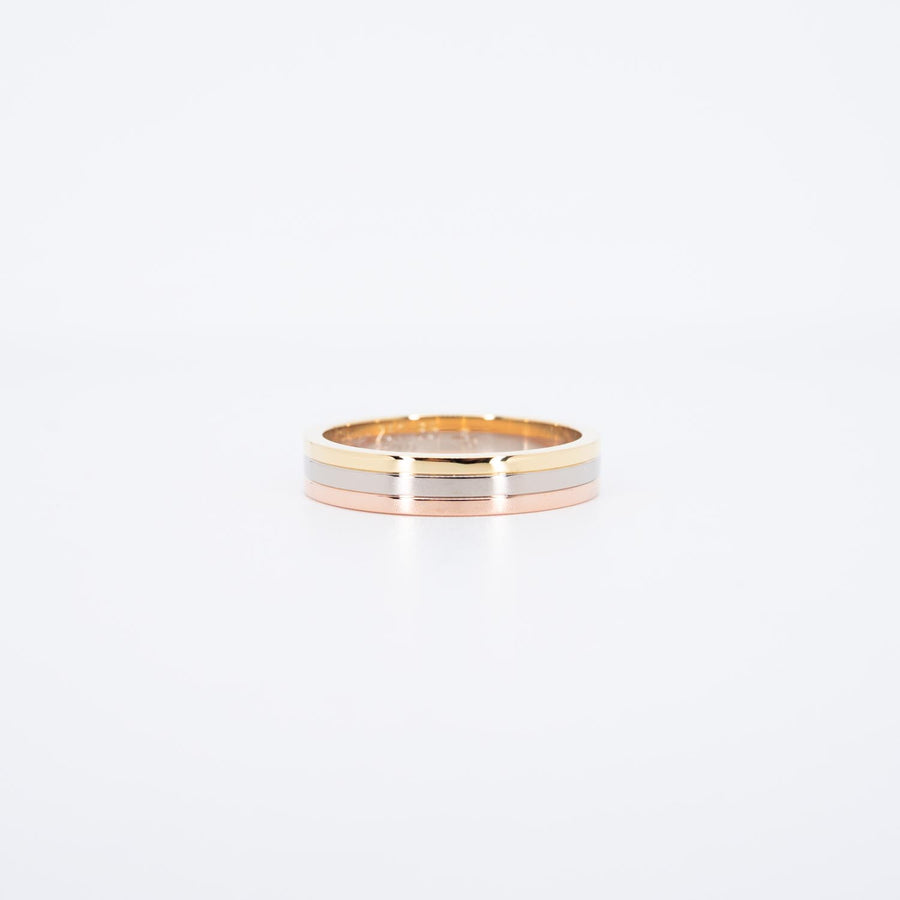 แหวน Cartier Trinity Vendôme Louis Cartier band 4.8mm. 18K 3 Colors Size 65# (Used) #vrcar 7244
