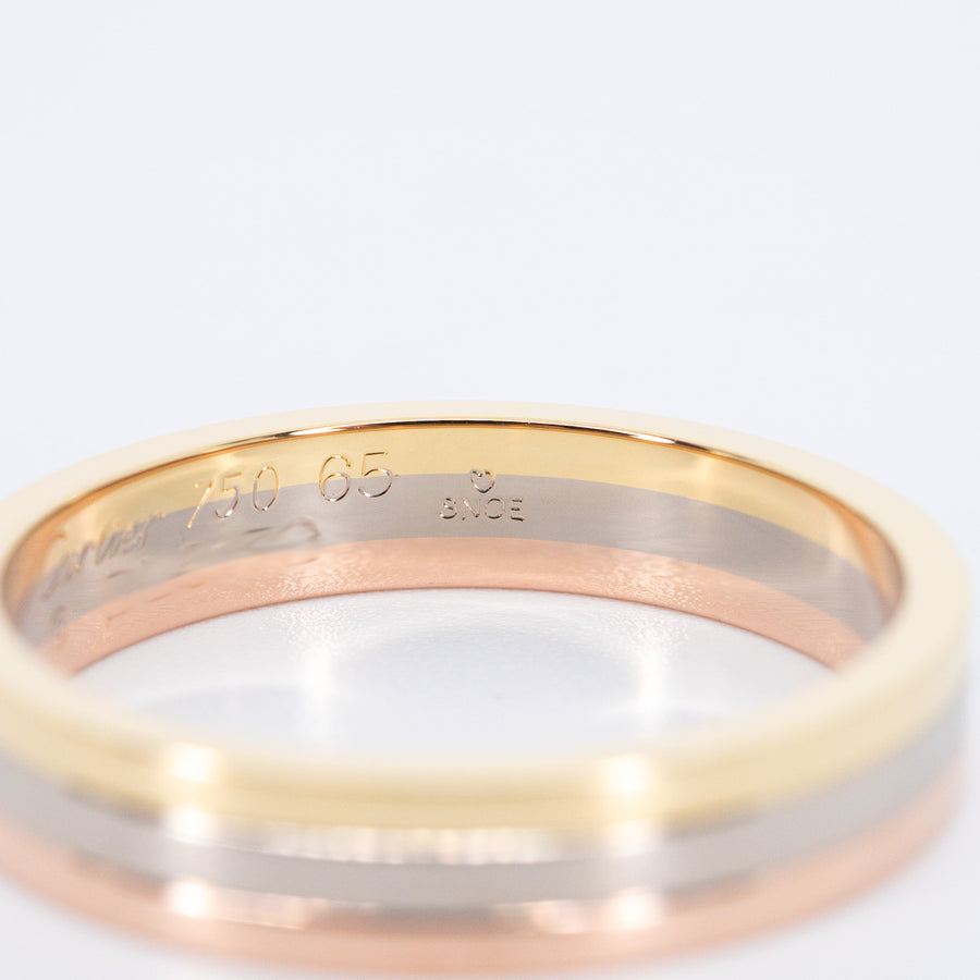 แหวน Cartier Trinity Vendôme Louis Cartier band 4.8mm. 18K 3 Colors Size 65# (Used) #vrcar 7244