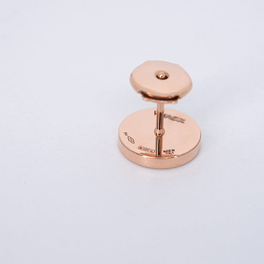 ต่างหู Bvlgari Bvlgari single stud earring with diamonds 18K Rose Gold (Used) #vrbve 7246