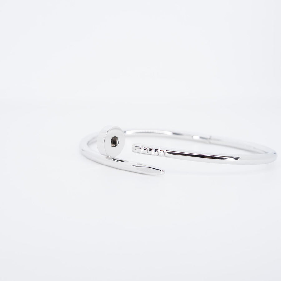 กำไลข้อมือ Cartier Juste Un Clou Bracelet 18K White Gold Size 18# (Used) #vrca 0917