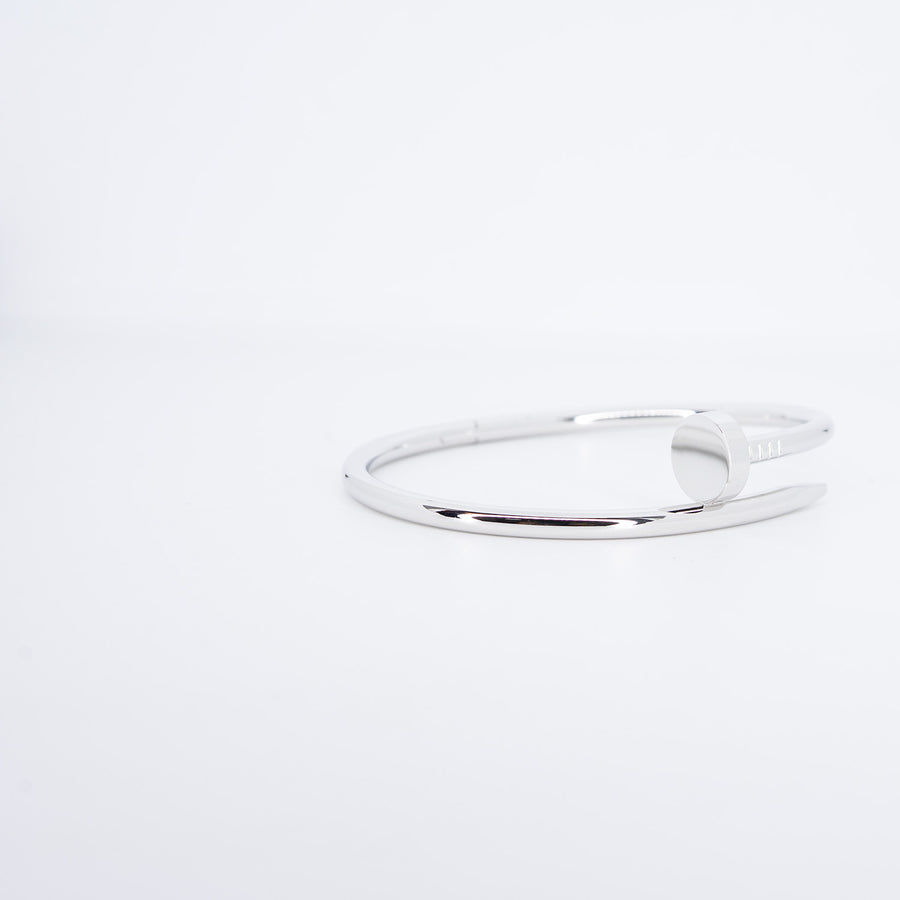 กำไลข้อมือ Cartier Juste Un Clou Bracelet 18K White Gold Size 18# (Used) #vrca 0917
