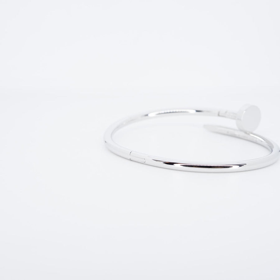 กำไลข้อมือ Cartier Juste Un Clou Bracelet 18K White Gold Size 18# (Used) #vrca 0917