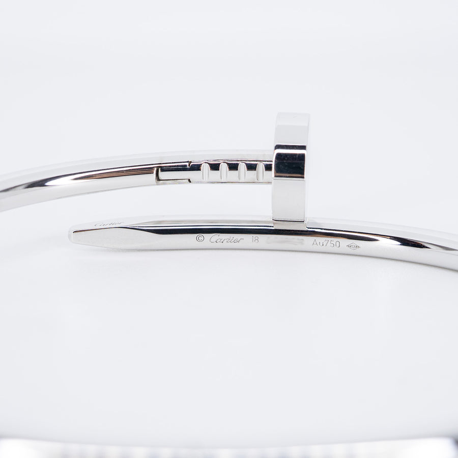 กำไลข้อมือ Cartier Juste Un Clou Bracelet 18K White Gold Size 18# (Used) #vrca 0917