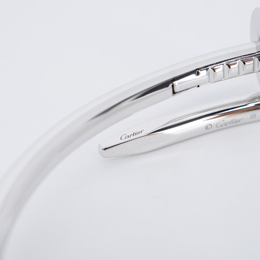 กำไลข้อมือ Cartier Juste Un Clou Bracelet 18K White Gold Size 18# (Used) #vrca 0917