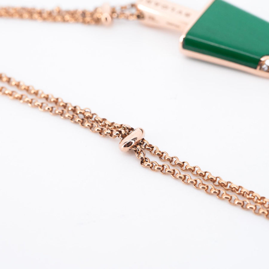 **Hold K.M**สร้อยข้อมือ Bvlgari Bvlgari Gelati soft Bracelet in Malachite 18K Rose Gold Size ML# (Used) #vrbvb 7257