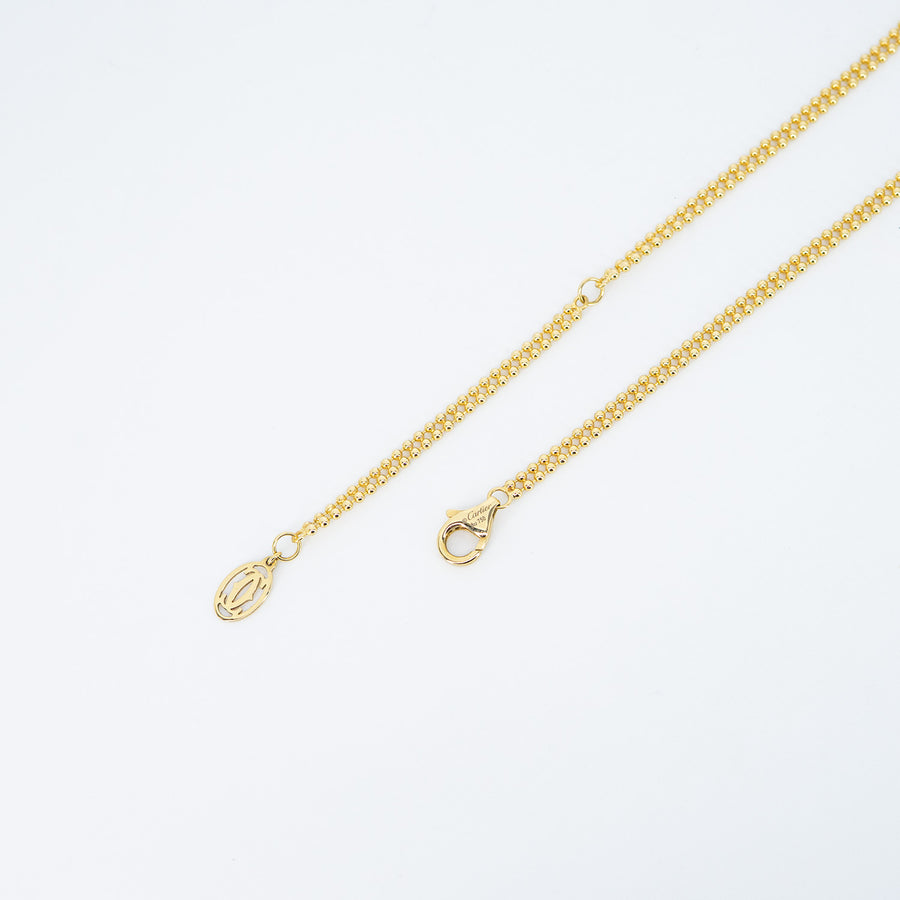 สร้อยและจี้ Cartier Trinity Pendant, medium model, diamonds 18K 3 Colors Size 38-42 cm.# (Used) #vrcanl 7253
