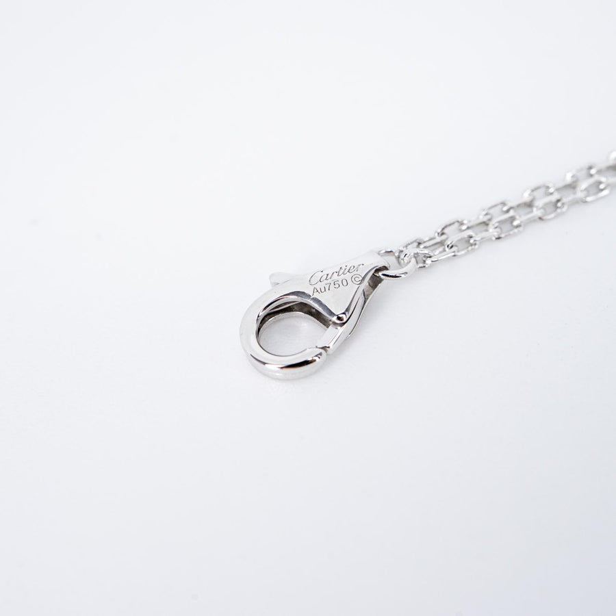 สร้อยและจี้ Cartier Baby Love 3Pendant with Double chain Necklace, Black Ceramic 18K White Gold Size 42-45cm.# (Used) #vrcanlimt 7248
