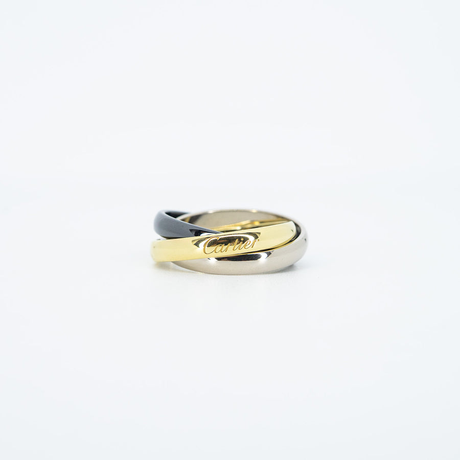 แหวน Cartier Trinity Ceramic Ring, Limited Edition 3Colors Size 49# (Used) #vrcarimt 7274