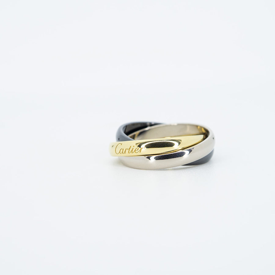 แหวน Cartier Trinity Ceramic Ring, Limited Edition 3Colors Size 49# (Used) #vrcarimt 7274