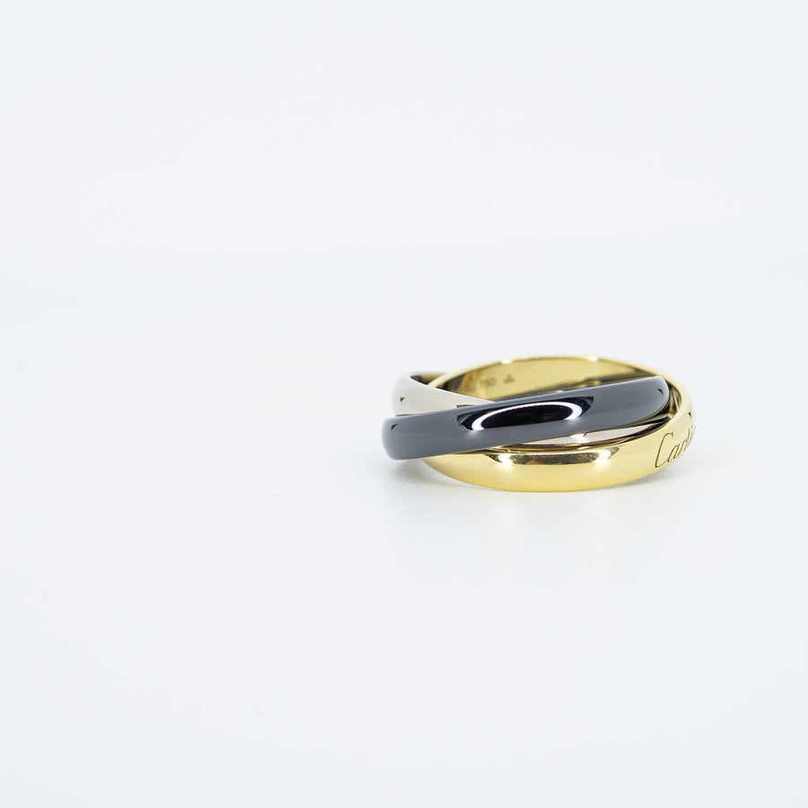 แหวน Cartier Trinity Ceramic Ring, Limited Edition 3Colors Size 49# (Used) #vrcarimt 7274