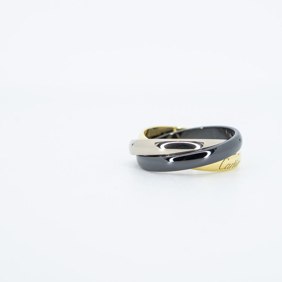 แหวน Cartier Trinity Ceramic Ring, Limited Edition 3Colors Size 49# (Used) #vrcarimt 7274