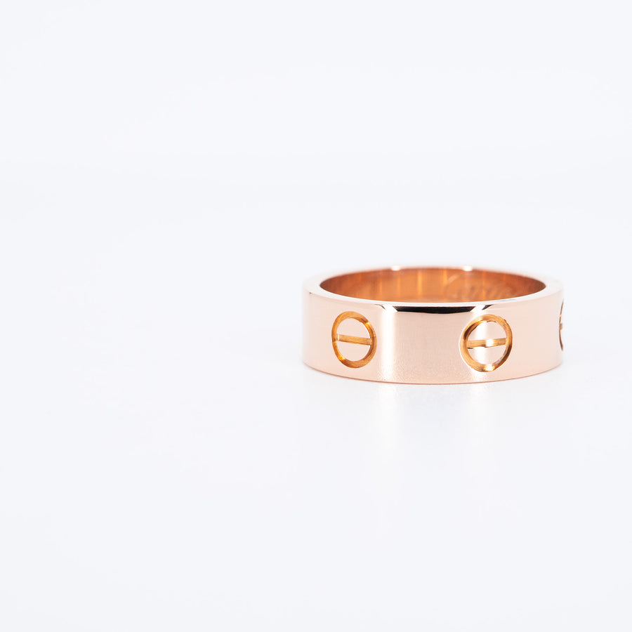 แหวน Cartier Love Ring 18K Rose Gold Size 50# (Used) #vrcar 7273