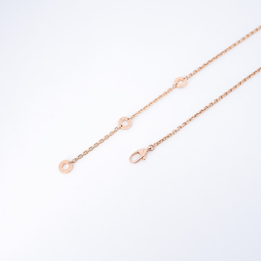 **Hold k.Boom**สร้อยและจี้ Bvlgari B.zero1 Rock necklace with studded spiral, black ceramic 18K Rose Gold Size 38/41.5/45cm.# (Used) #vrbvnl 7276