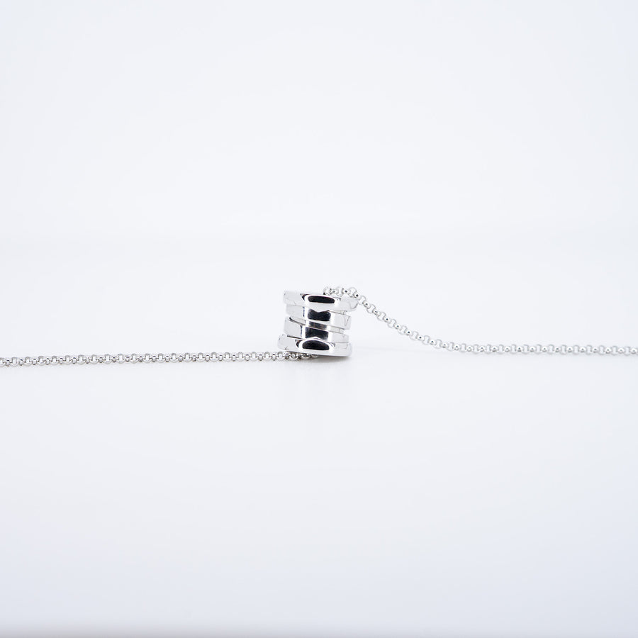**Hold K.Lea**สร้อยและจี้ Bvlgari B.zero1 mini necklace 18K White Gold Size 38/41/44cm.# (Used) #vrbvnl 7255