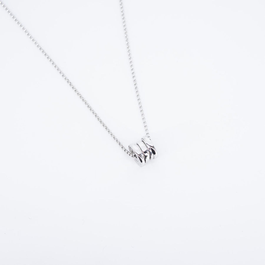**Hold K.Lea**สร้อยและจี้ Bvlgari B.zero1 mini necklace 18K White Gold Size 38/41/44cm.# (Used) #vrbvnl 7255