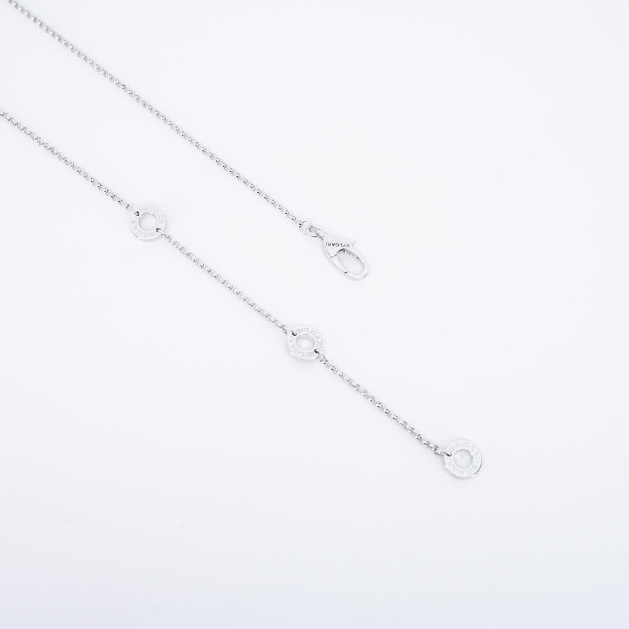 **Hold K.Lea**สร้อยและจี้ Bvlgari B.zero1 mini necklace 18K White Gold Size 38/41/44cm.# (Used) #vrbvnl 7255