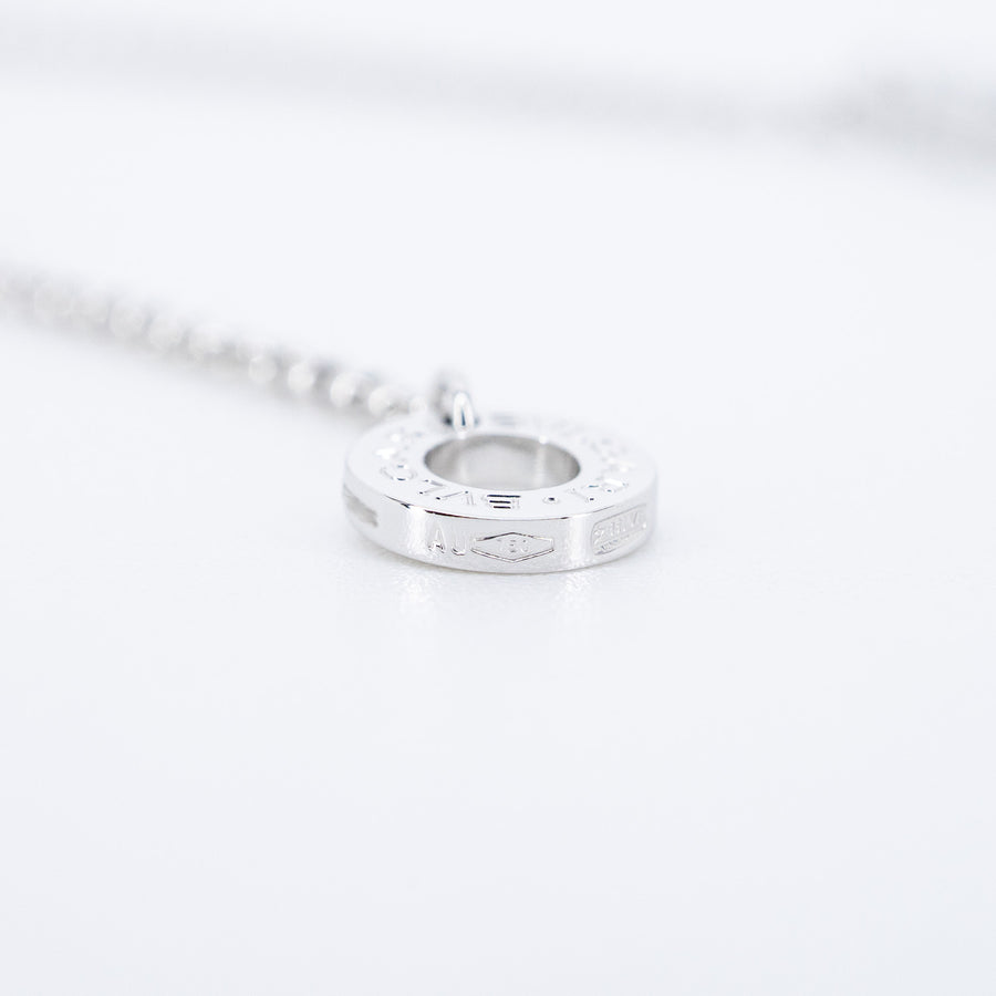 **Hold K.Lea**สร้อยและจี้ Bvlgari B.zero1 mini necklace 18K White Gold Size 38/41/44cm.# (Used) #vrbvnl 7255
