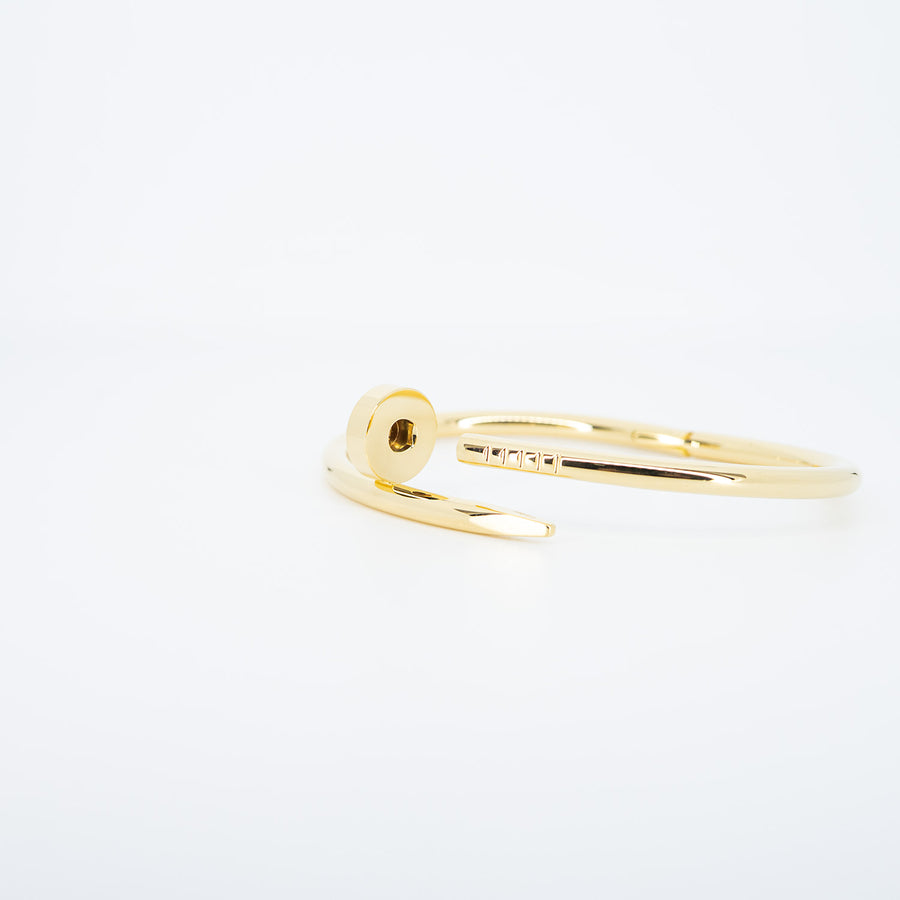 **hold k.b**กำไลข้อมือ Cartier Juste Un Clou Bracelet 18K Yellow Gold Size 15# (Used) #vrcab 7259
