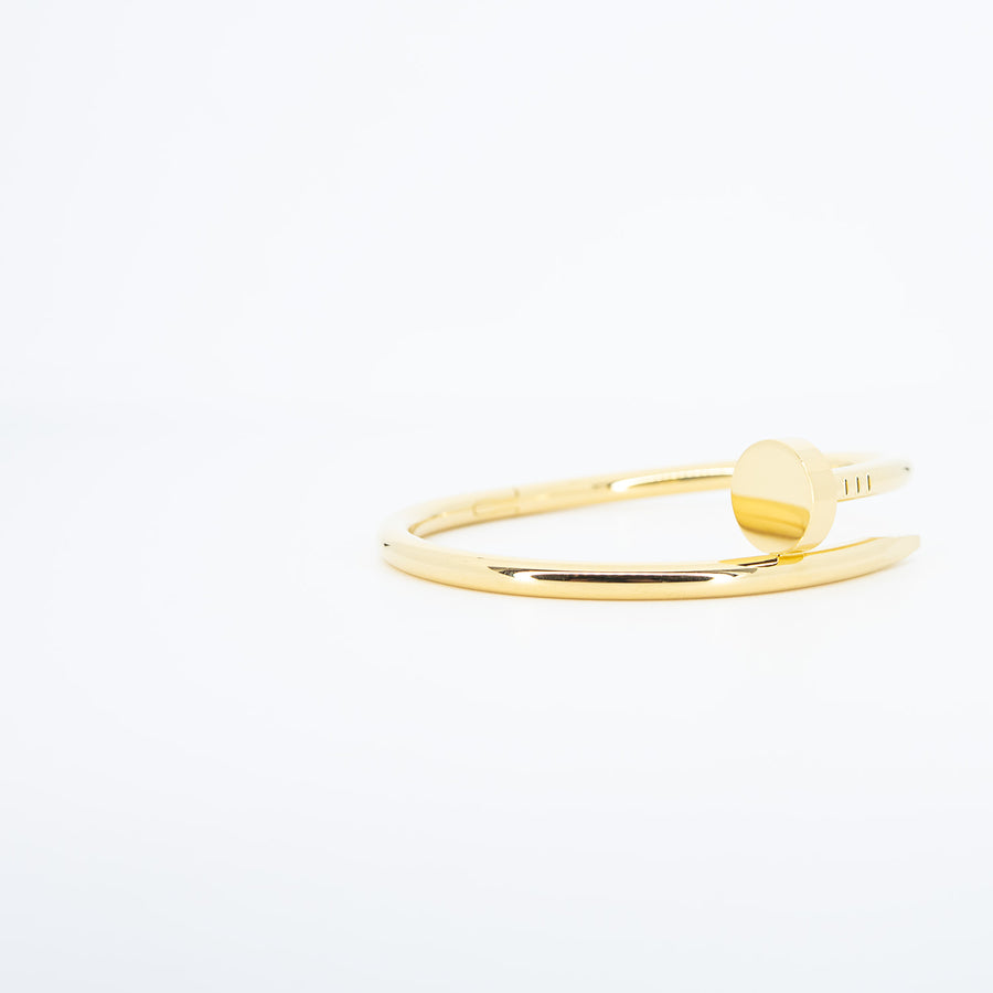 **hold k.b**กำไลข้อมือ Cartier Juste Un Clou Bracelet 18K Yellow Gold Size 15# (Used) #vrcab 7259