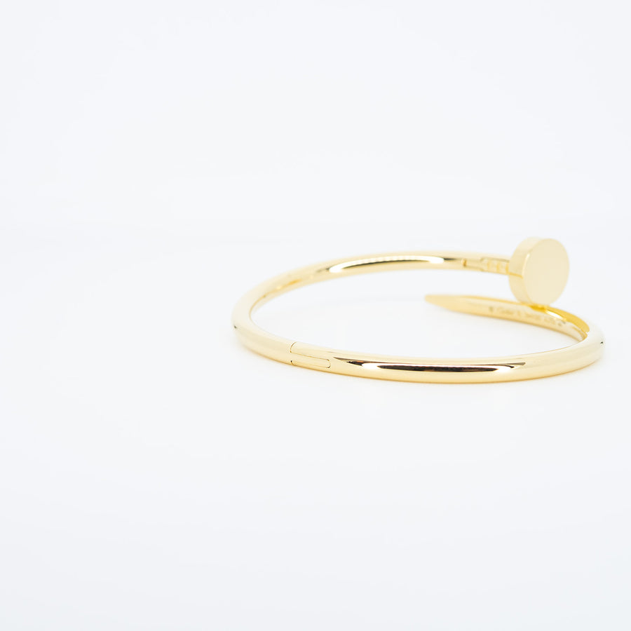 **hold k.b**กำไลข้อมือ Cartier Juste Un Clou Bracelet 18K Yellow Gold Size 15# (Used) #vrcab 7259