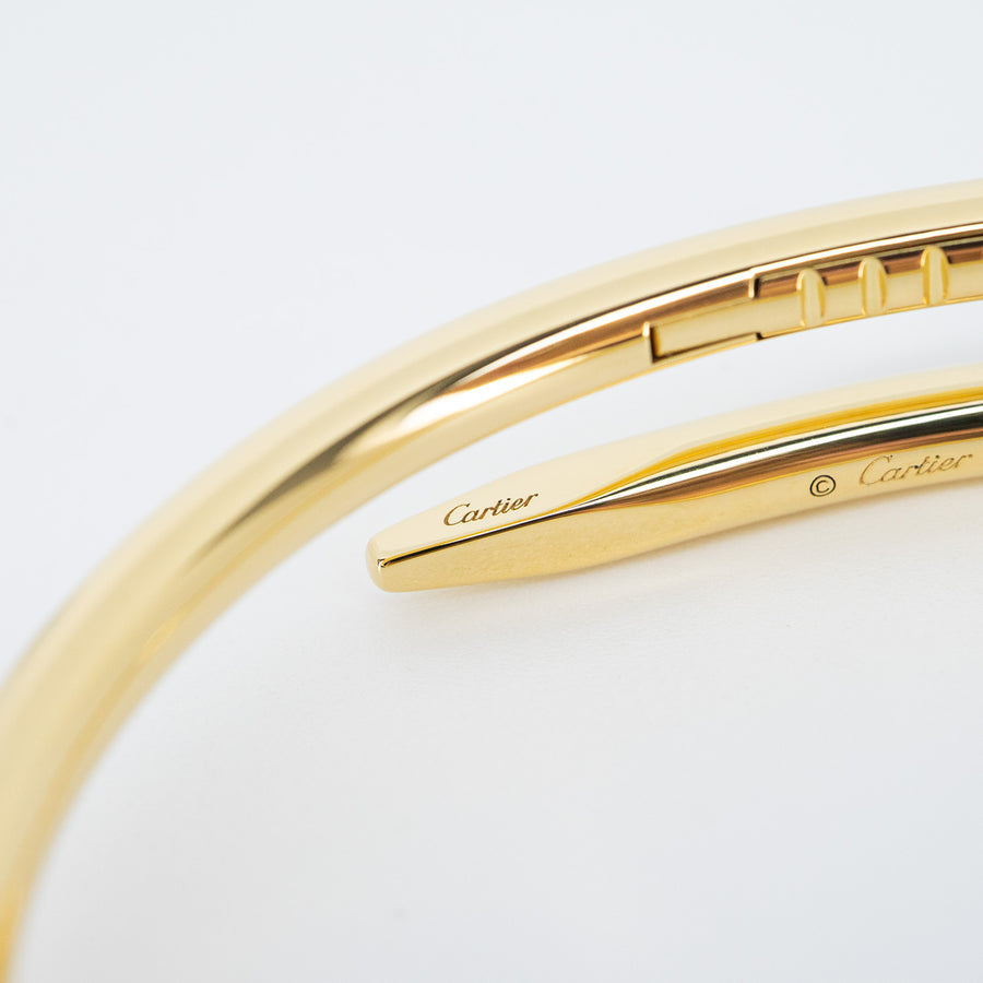 **hold k.b**กำไลข้อมือ Cartier Juste Un Clou Bracelet 18K Yellow Gold Size 15# (Used) #vrcab 7259