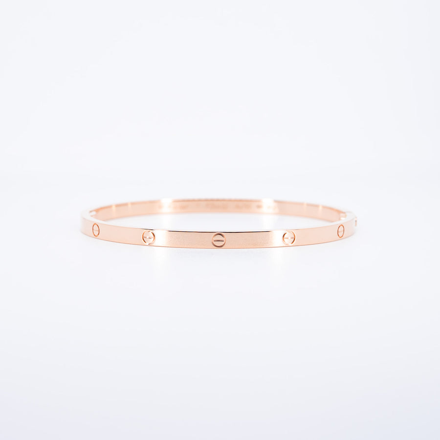 **hold k. popeye ** กำไลข้อมือ Cartier Love Bracelet, Small Model 18K Rose Gold Size 17# (Used) #vrcab 7256
