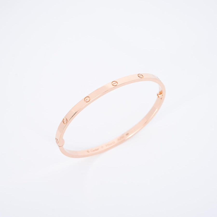 **hold k. popeye ** กำไลข้อมือ Cartier Love Bracelet, Small Model 18K Rose Gold Size 17# (Used) #vrcab 7256