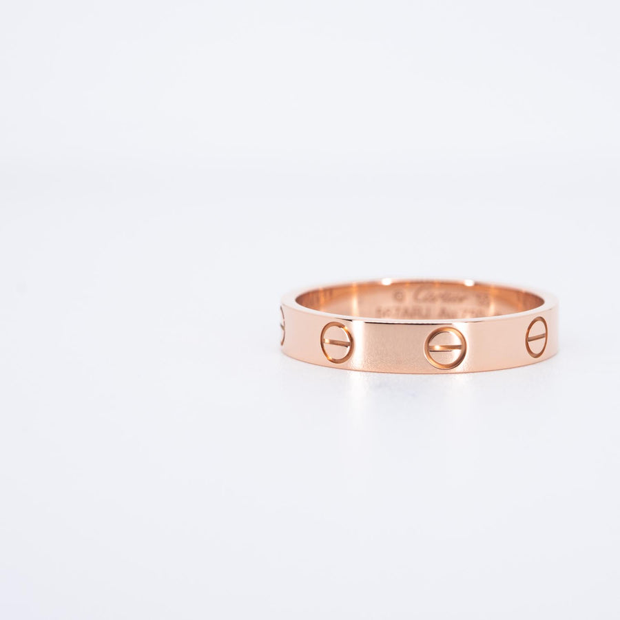 **hold k. popeye **แหวน Cartier Love band 18K Rose Gold Size 55# (Used) #vrcarimt 7262