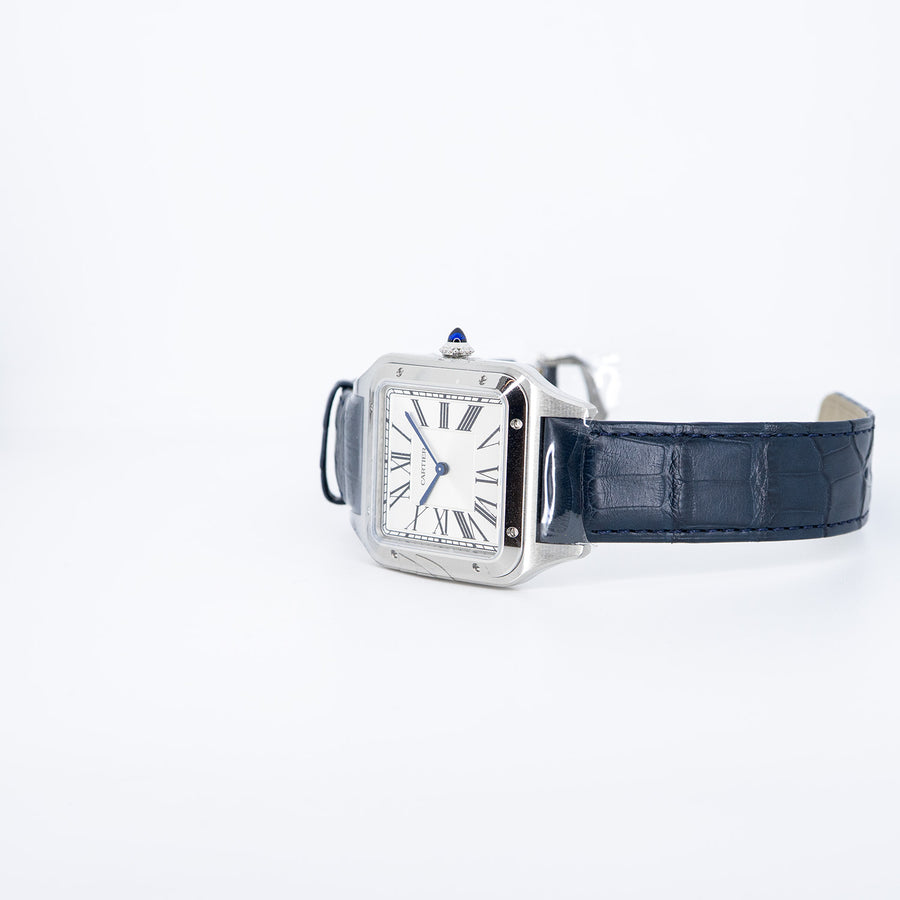นาฬิกา Cartier Santos-Dumont watch, Extra Large Model Stainless Steel Size XL# (Used) #vrca 0921
