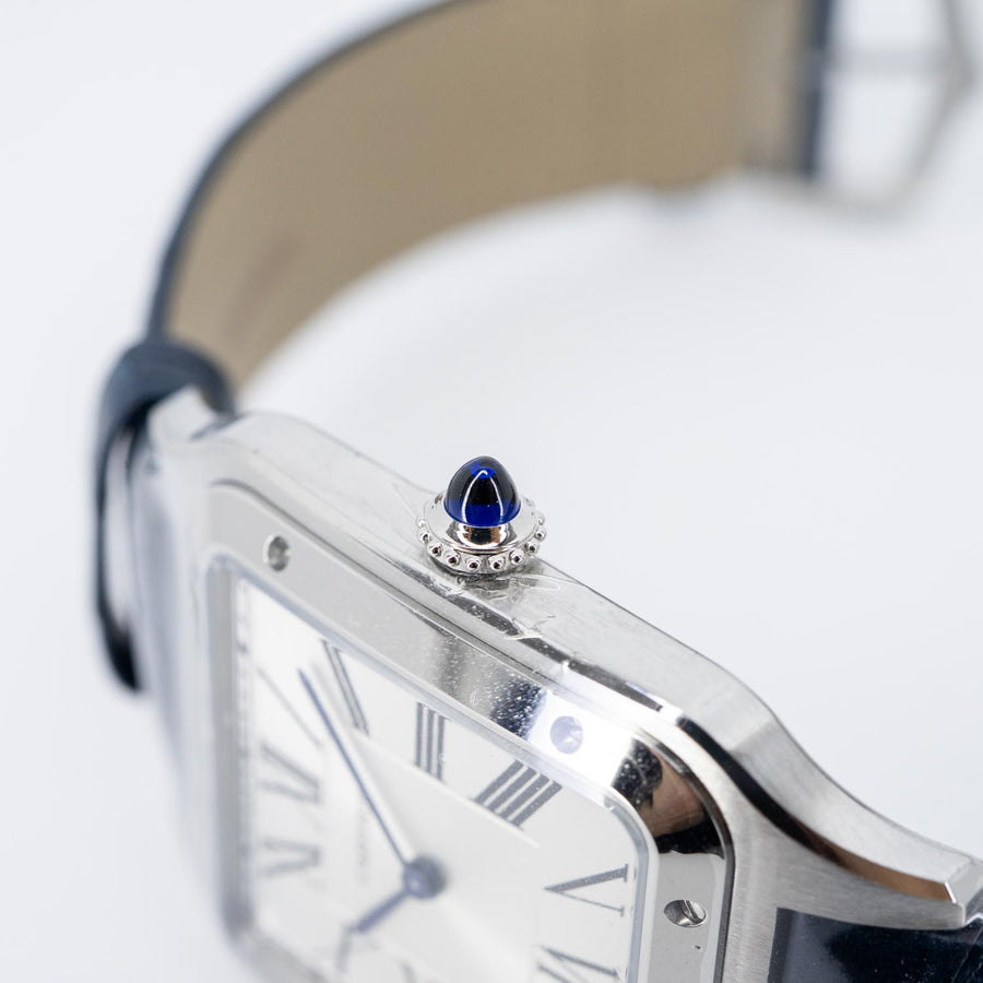 นาฬิกา Cartier Santos-Dumont watch, Extra Large Model Stainless Steel Size XL# (Used) #vrca 0921