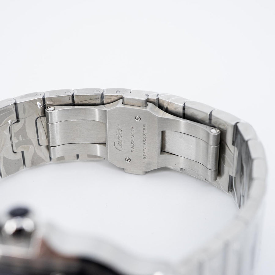 นาฬิกา Cartier Santos de Cartier Watch, Large model, Manufacture mechanical movement with automatic winding, caliber 1847 MC. Steel case Stainless Steel Size L# (Used) #vrca 0923