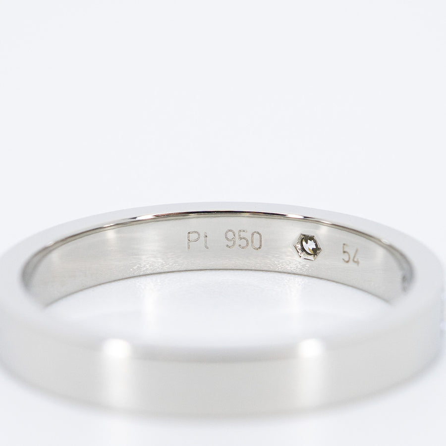 แหวน Cartier C de Cartier Band with 2Diamonds Platinum950 Size 54# (Used) #vrcarimt 7271