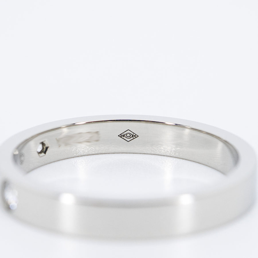 แหวน Cartier C de Cartier Band with 2Diamonds Platinum950 Size 54# (Used) #vrcarimt 7271