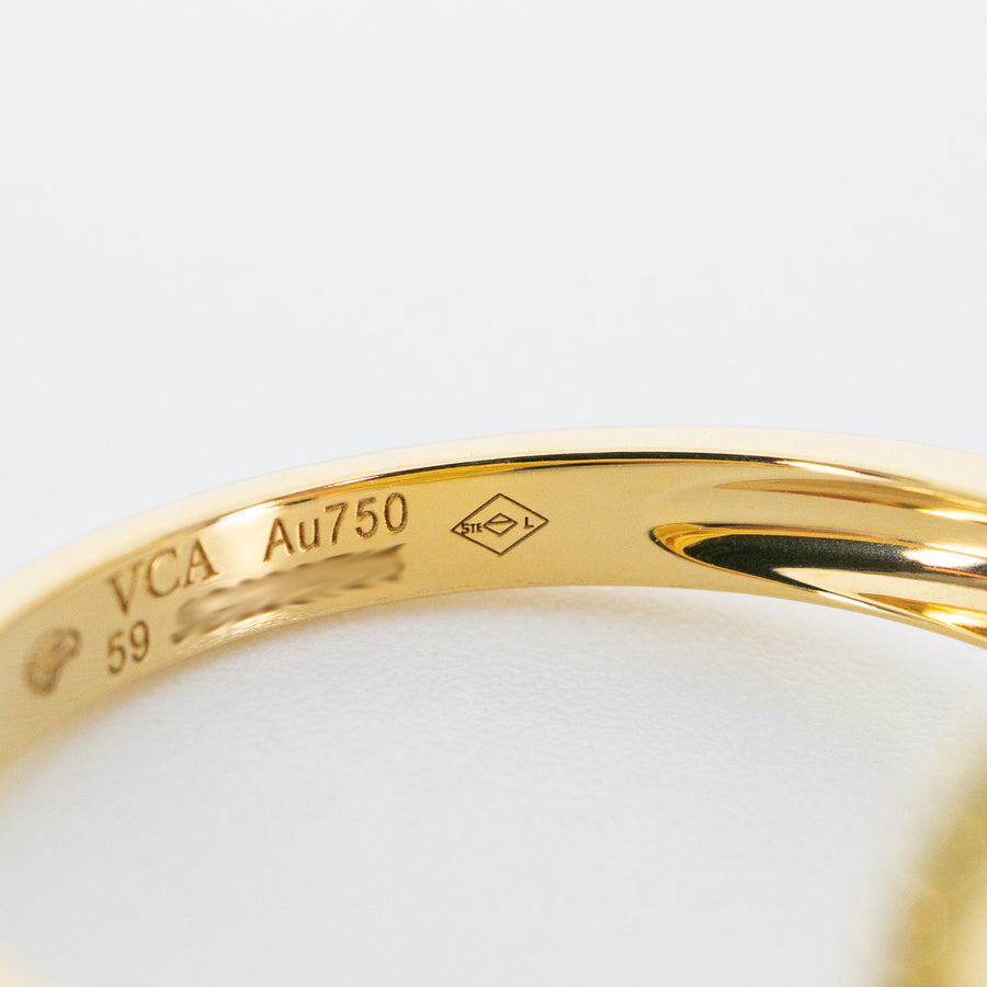 **hold.benttt**แหวน Van Cleef & Arpels Vintage Alhambra Ring, Carnelian, Diamond 18K Yellow Gold Size 59# (Used) #vrvarHIT 7280