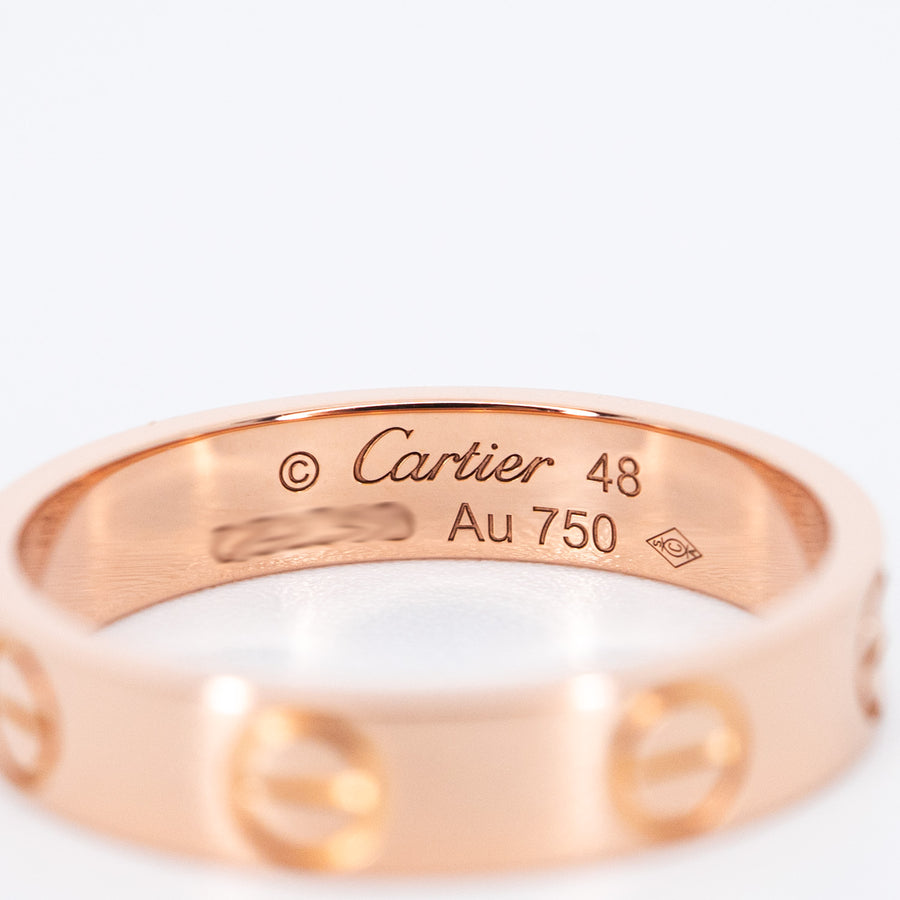 แหวน Cartier Love band 18K Rose Gold Size 48# (Used) #vrcar 7277